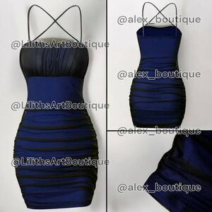 SHEIN Colorblock Mesh Runched Cami Dress(C022)-Size S for Women